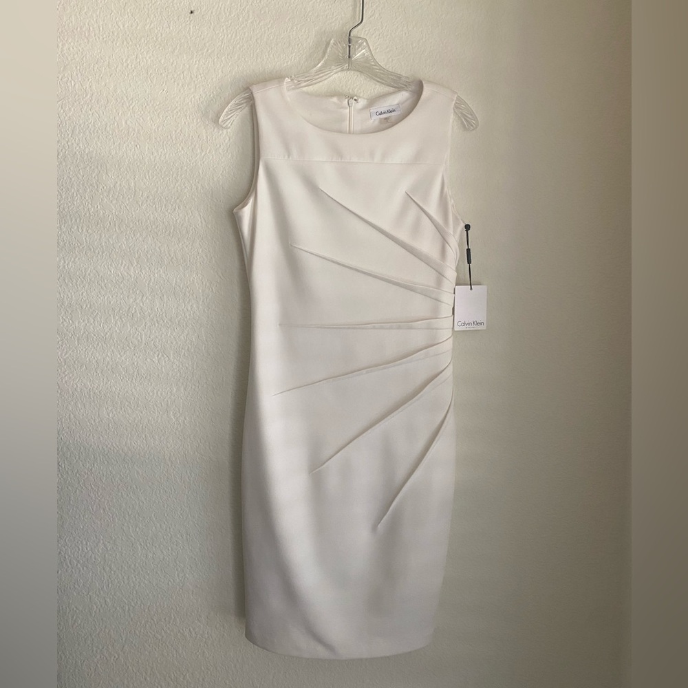 Calvin Klein White Midi Dress Size 4